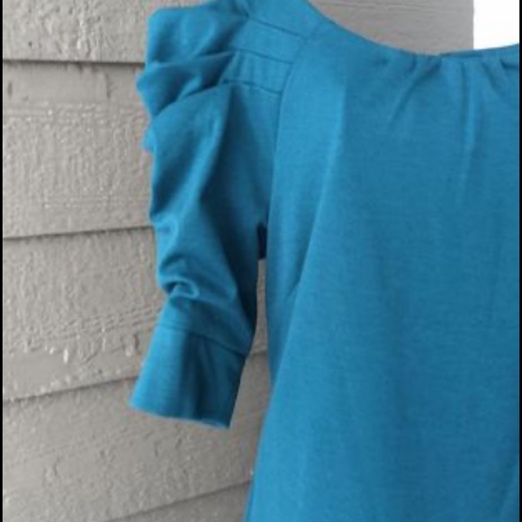 Jessica Simpson Teal Fall Spring Cocktail Casual Women’s Dress Puffed Sleeve, 6 - Picture 12 of 13
